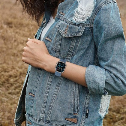 Найлонова каишка за Apple Watch 6/7/8/9/10/SE (40/41/42 mm) от Tech-Protect Nylon - Baby Blue