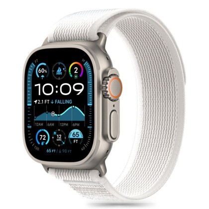 TECH-PROTECT NYLON STRIPE APPLE WATCH 6 / 7 / 8 / 9 / 10 / SE / ULTRA 1 / 2 (44 / 45 / 46 / 49 MM) CRAYON GREY