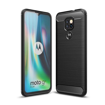 Удароустойчив кейс за Motorola Moto G9 Play / E7 Plus от Tech-Protect TPUcarbon - черен