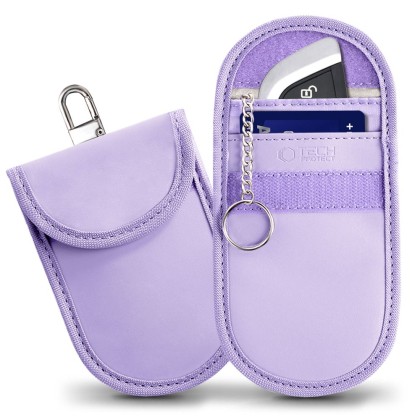 Калъф за блокиране на RFID сигнал от Keyless Go ключ от Tech-Protect KLR100 Pouch - Lavender