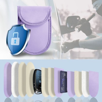 Калъф за блокиране на RFID сигнал от Keyless Go ключ от Tech-Protect KLR100 Pouch - Lavender