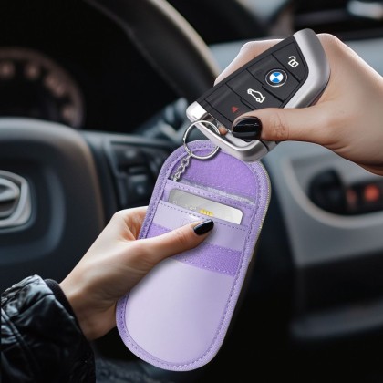 Калъф за блокиране на RFID сигнал от Keyless Go ключ от Tech-Protect KLR100 Pouch - Lavender