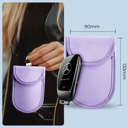 Калъф за блокиране на RFID сигнал от Keyless Go ключ от Tech-Protect KLR100 Pouch - Lavender