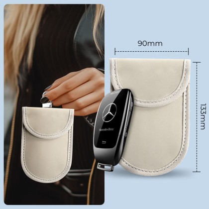 Калъф за блокиране на RFID сигнал от Keyless Go ключ от Tech-Protect KLR100 Pouch - Caffe Latte