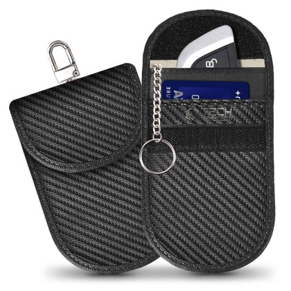 Калъф за блокиране на RFID сигнал от Keyless Go ключ от Tech-Protect KLR100 Pouch - Carbon