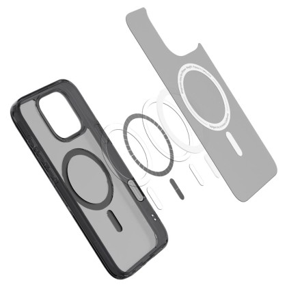 Удароустойчив, твърд кейс с MagSafe за iPhone 16 Pro от Spigen Ultra Hybrid T - Frost Black
