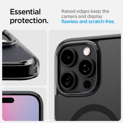 Удароустойчив, твърд кейс с MagSafe за iPhone 16 Pro от Spigen Ultra Hybrid T - Frost Black