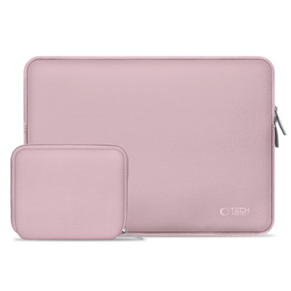 Текстилен калъф за лаптоп 13-14 инча от Tech-Protect NeoSlim - Dusty Rose