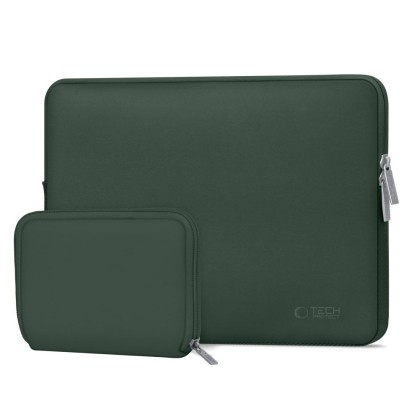 Текстилен калъф за лаптоп 13-14 инча от Tech-Protect NeoSlim - Midnight Green