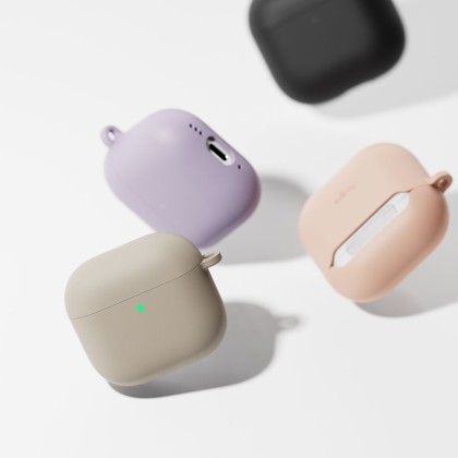 Силиконов калъф за слушалки Apple AirPods 4 от Ringke Silicone - Черен