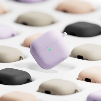 Силиконов калъф за слушалки Apple AirPods 4 от Ringke Silicone - Черен