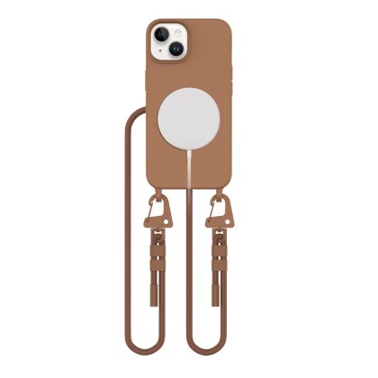 Кейс с ремък и MagSafe за iPhone 13 от Tech-Protect Magnecklace - Chocolate Brown