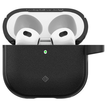 Силиконов калъф за Apple AirPods 4 от Caseology Vault - Черен мат