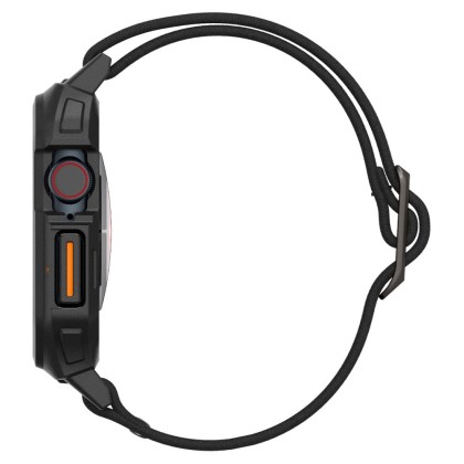 Текстилна каишка и кейс за Apple Watch 10 (46mm) от Spigen Lite Fit Pro - Черен мат