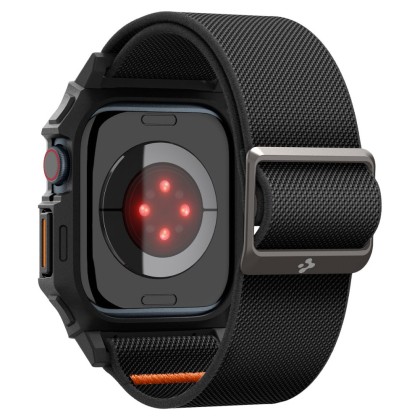 Текстилна каишка и кейс за Apple Watch 10 (46mm) от Spigen Lite Fit Pro - Черен мат