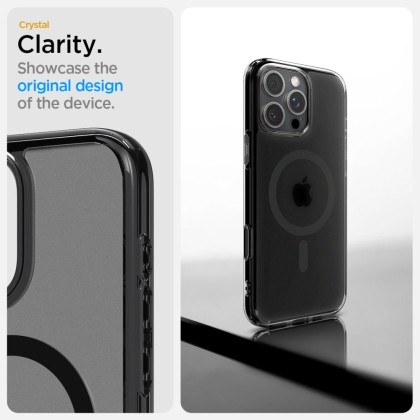 Удароустойчив, твърд кейс с MagSafe за iPhone 16 Pro Max от Spigen Ultra Hybrid T - Frost Black