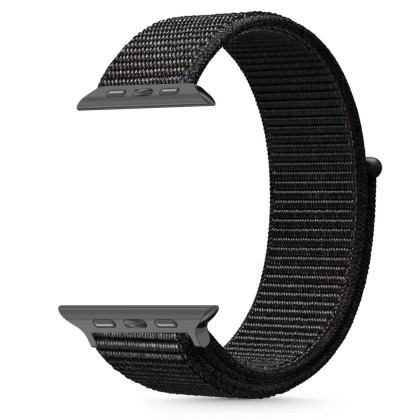 Найлонова каишка за Apple Watch 6/7/8/9/10/SE/Ultra 1-2 (44/45/46/47 mm) от Tech-Protect Nylon - Черен