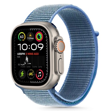 Найлонова каишка за Apple Watch 6/7/8/9/10/SE/Ultra 1-2 (44/45/46/47 mm) от Tech-Protect Nylon - Baby Blue