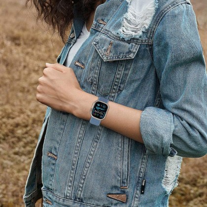 Найлонова каишка за Apple Watch 6/7/8/9/10/SE/Ultra 1-2 (44/45/46/47 mm) от Tech-Protect Nylon - Baby Blue