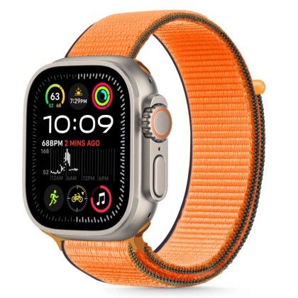 Найлонова каишка за Apple Watch 6/7/8/9/10/SE/Ultra 1-2 (44/45/46/47 mm) от Tech-Protect Nylon - Kumquat