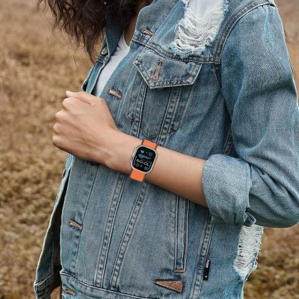 Найлонова каишка за Apple Watch 6/7/8/9/10/SE/Ultra 1-2 (44/45/46/47 mm) от Tech-Protect Nylon - Kumquat