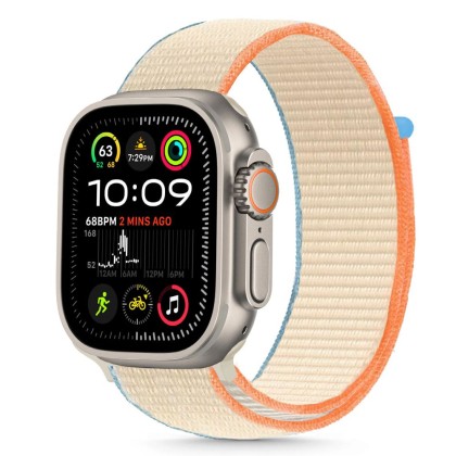 Найлонова каишка за Apple Watch 6/7/8/9/10/SE (40/41/42 mm) от Tech-Protect Nylon - Cream