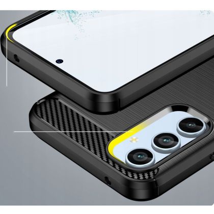 Удароустойчив кейс за Samsung Galaxy A54 5G от Tech-Protect TPUcarbon - черен
