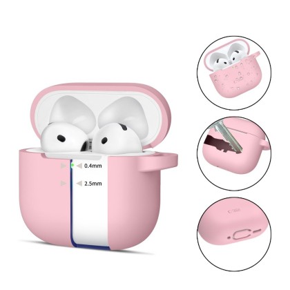 TECH-PROTECT SILICONE HOOK APPLE AIRPODS 4 DUSTY PINK