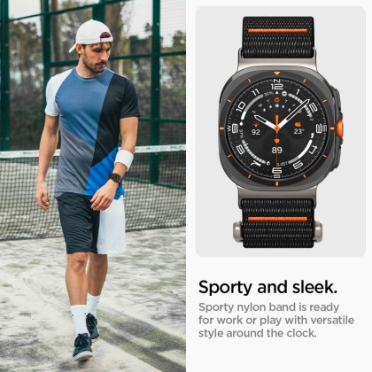 Текстилна каишка за Samsung Galaxy Watch Ultra (47mm) от Spigen DuraPro Flex - Черна