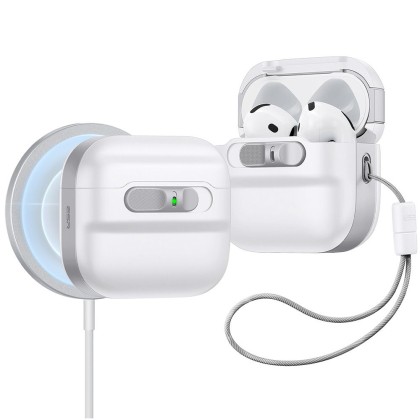 Удароустойчив калъф с MagSafe за Apple AirPods 4 от ESR Pulse Halolock - Бял