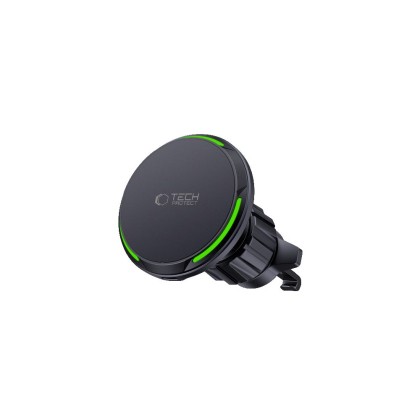 Стойка за автомобил с MagSafe безжично зареждане 15W от Tech Protect MM15W-V6 QI2 - Черна