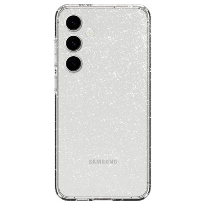 Удароустойчив, силиконов кейс за Samsung Galaxy S24 FE от Spigen Liquid Crystal - Glitter Crystal