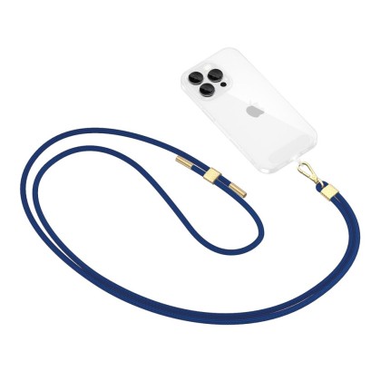 Универсален ремък 85 см за смартфон от Tech-Protect C2S Rope Crossbody Strap Navy Blue / Gold