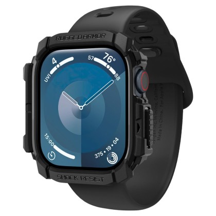 Удароустойчив кейс за Apple Watch 10 (46mm) от Spigen Rugged Armor - Черен мат