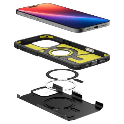  Удароустойчив кейс с MagSafe за iPhone 16 Pro от Spigen Tough Armor T Mag - Black
