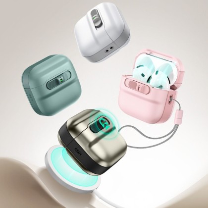 Удароустойчив калъф с MagSafe за Apple AirPods 4 от ESR Pulse Halolock - Розов