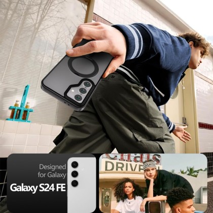 Кейс с пръстен и MagSafe за Samsung Galaxy S24 FE от Tech-Protect Magring - Matte Black