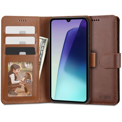 TECH-PROTECT WALLET XIAOMI REDMI 14C / POCO C75 BROWN