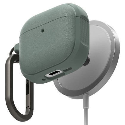 Силиконов калъф с MagSafe за слушалки Apple AirPods 4 от Ringke Onyx Magnetic - Sage Green