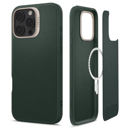 Кожен кейс с MagSafe за iPhone 16 Pro Max от Spigen Cyrill Kajuk Mag - Forest Green