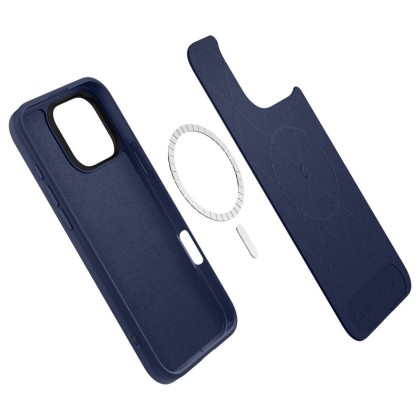 Кожен кейс с MagSafe за iPhone 16 Pro от Spigen Cyrill Kajuk Mag - Navy