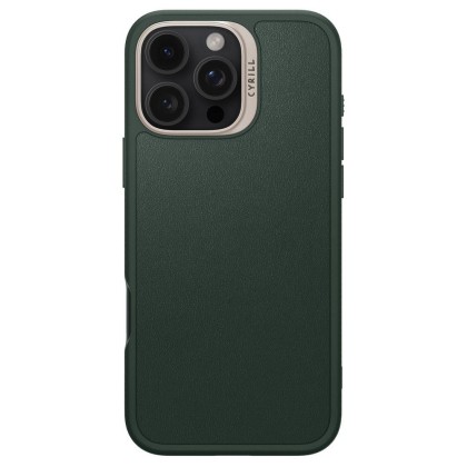 Кожен кейс с MagSafe за iPhone 16 Pro от Spigen Cyrill Kajuk Mag - Forest Green