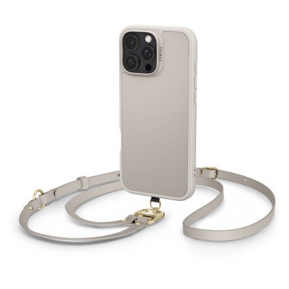 Кожен кейс с ремък и MagSafe за iPhone 16 Pro Max от Spigen Cyrill Kajuk Classic Charm - Cream