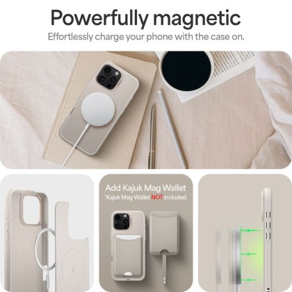 Кожен кейс с ремък и MagSafe за iPhone 16 Pro Max от Spigen Cyrill Kajuk Classic Charm - Cream