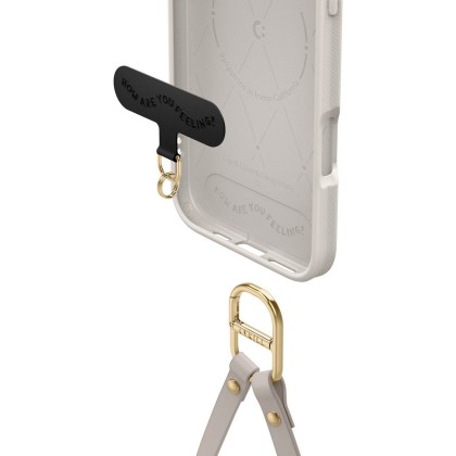 Кожен кейс с ремък и MagSafe за iPhone 16 Pro от Spigen Cyrill Kajuk Classic Charm - Cream