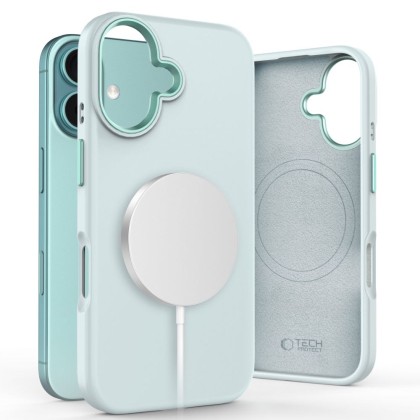 Силиконов кейс с MagSafe за iPhone 16 от Tech-Protect Silicone Pure - Sky Blue