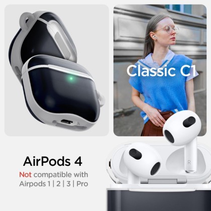 Твърд кейс за Apple AirPods от Spigen Classis C1 - Graphite