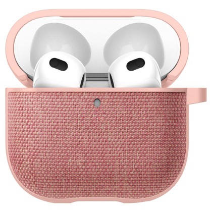 Твърд, текстилен калъф за Apple AirPods 4 от Spigen Urban Fit - Rose Gold