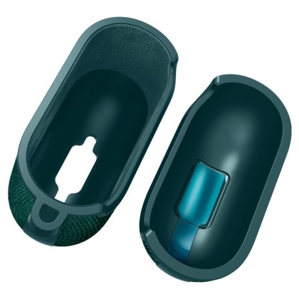 Твърд, текстилен калъф за Apple AirPods 4 от Spigen Urban Fit - Midnight Green