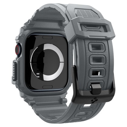 Удароустойчив кейс с каишка за Apple Watch 10 (46mm) от Spigen Rugged Armor Pro - Тъмносив